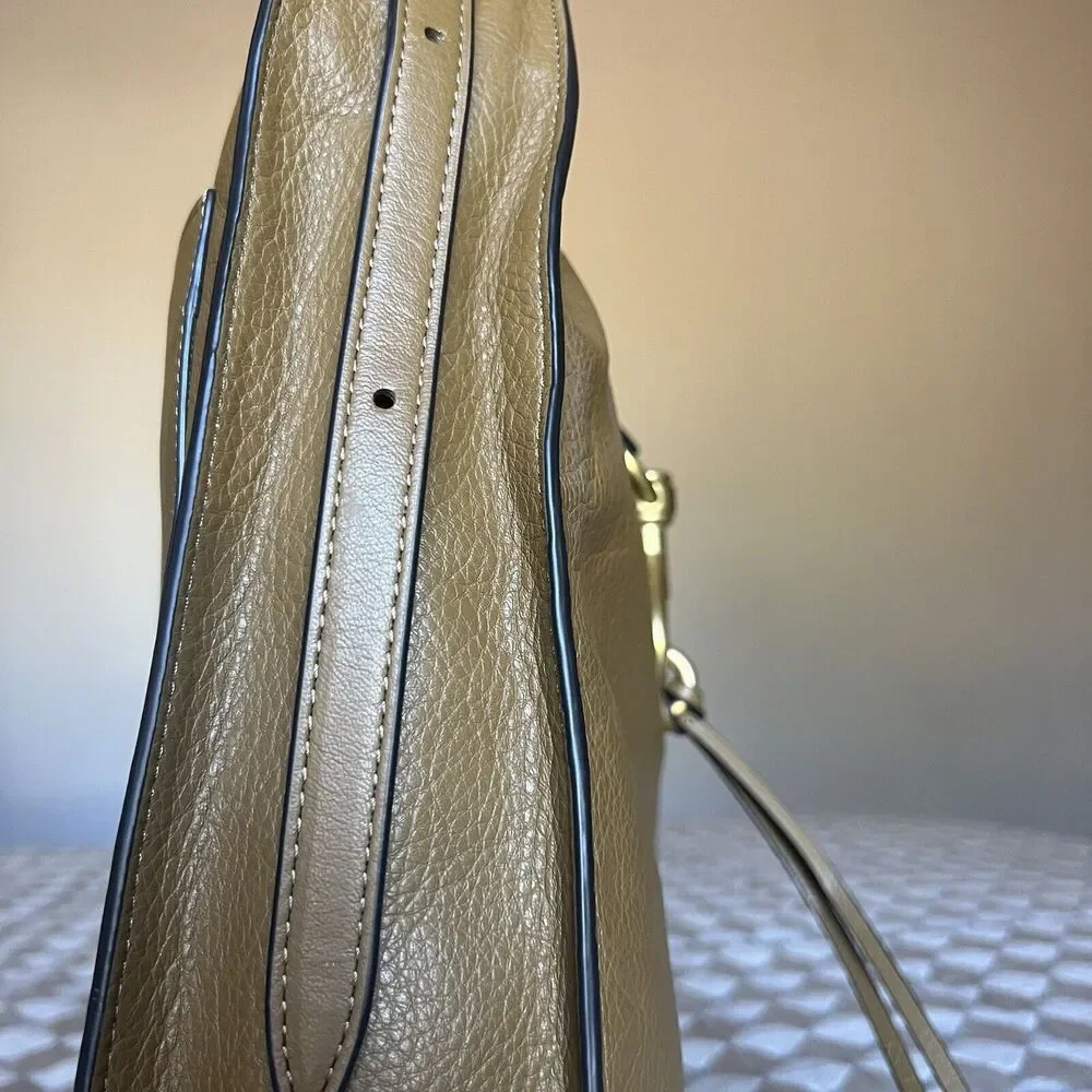 Rebecca Minkoff Megan Seaweed Color Leather Crossbody Shoulder Feedbag Style Bag